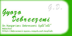 gyozo debreczeni business card